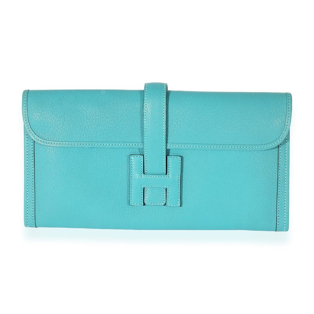 Hermès Turquoise Chevre Jige Elan 29